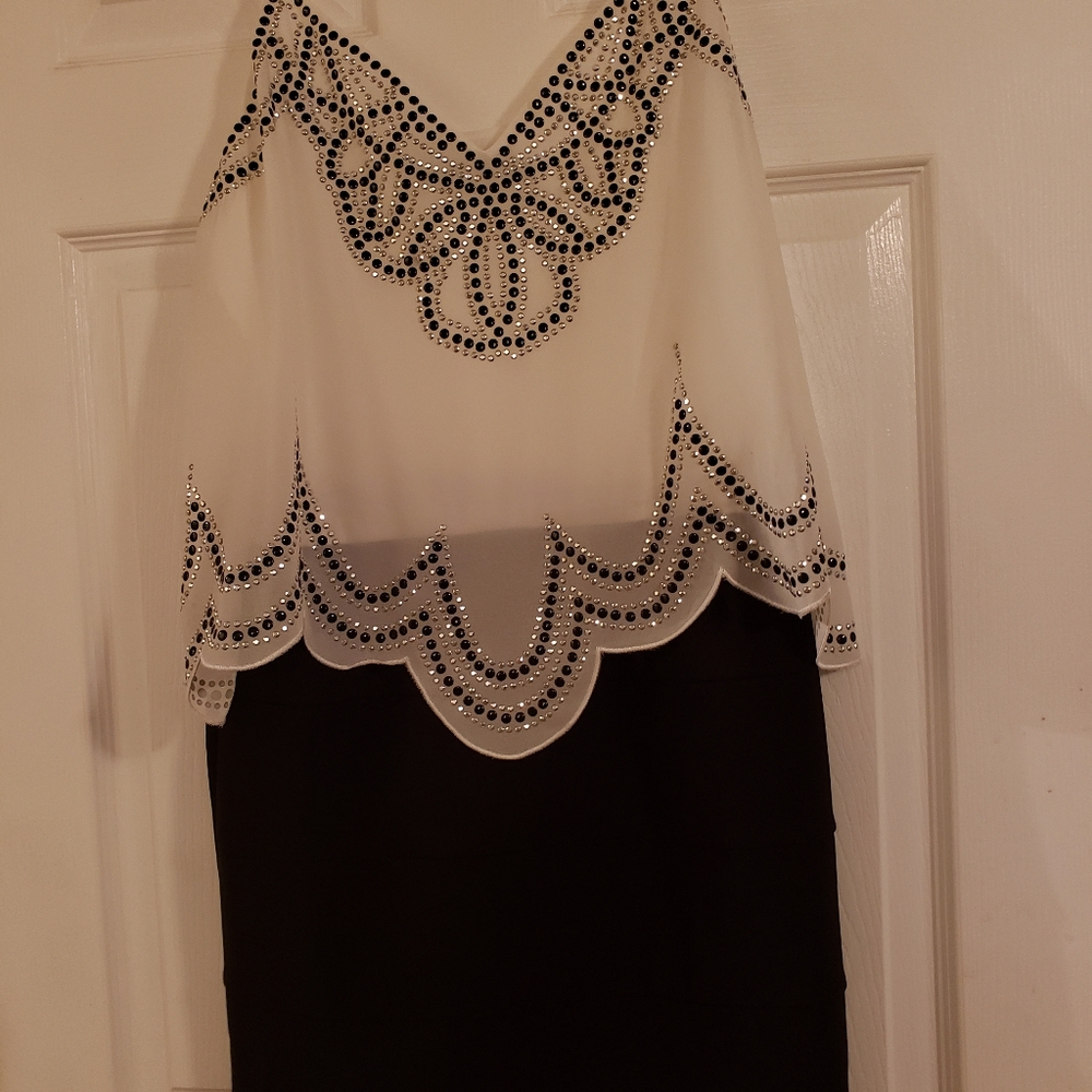 Sz 13 mini dress with flowy top